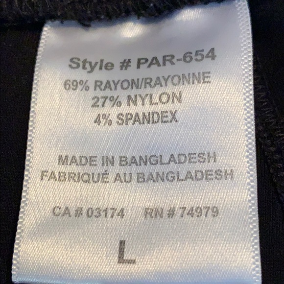 Black leggings with faux leather detail - Picture 4 of 4